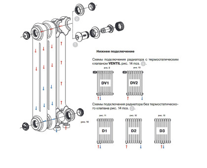 Стальной трубчатый радиатор RIFAR TUBOG TUB 2180-10-DV1