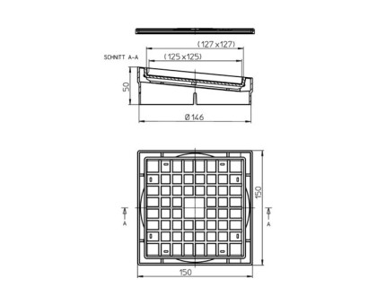 Подрамник Hutterer & Lechner цвета хром для HL 530, 150x150 мм