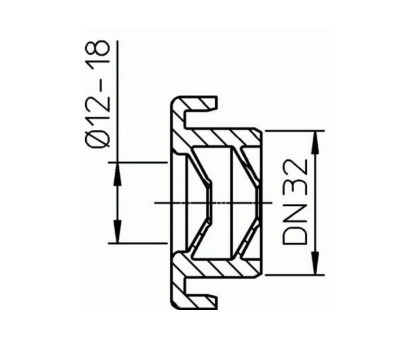 Резиновая манжета Hutterer & Lechner для HL 136N, DN32 х d 12-18мм